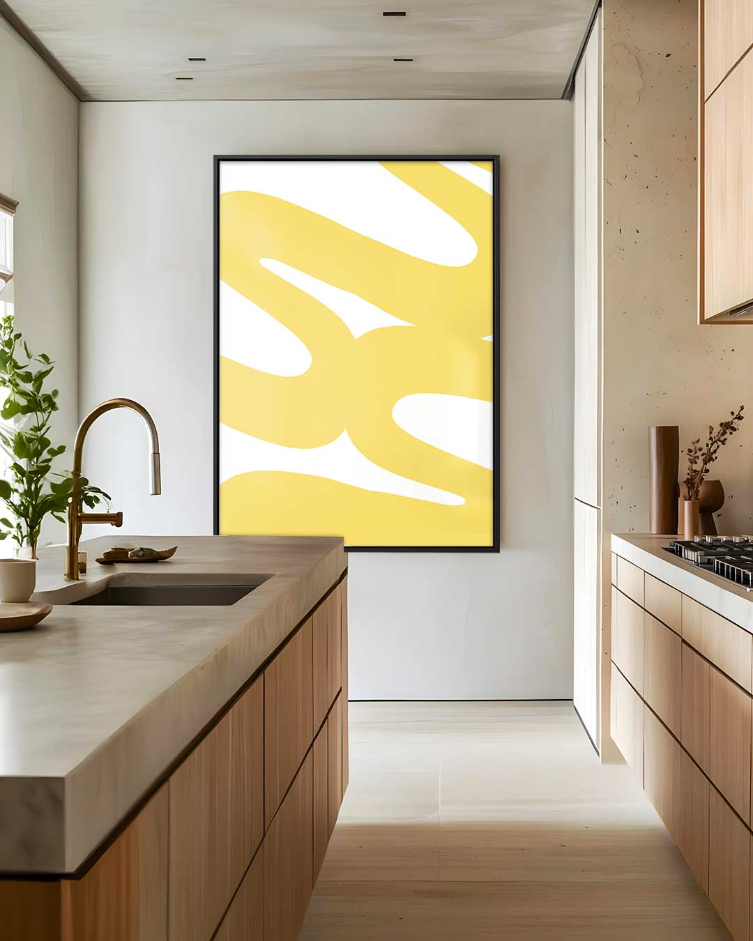 Zonnestraal Patronen – dibond wanddecoratie in staand formaat