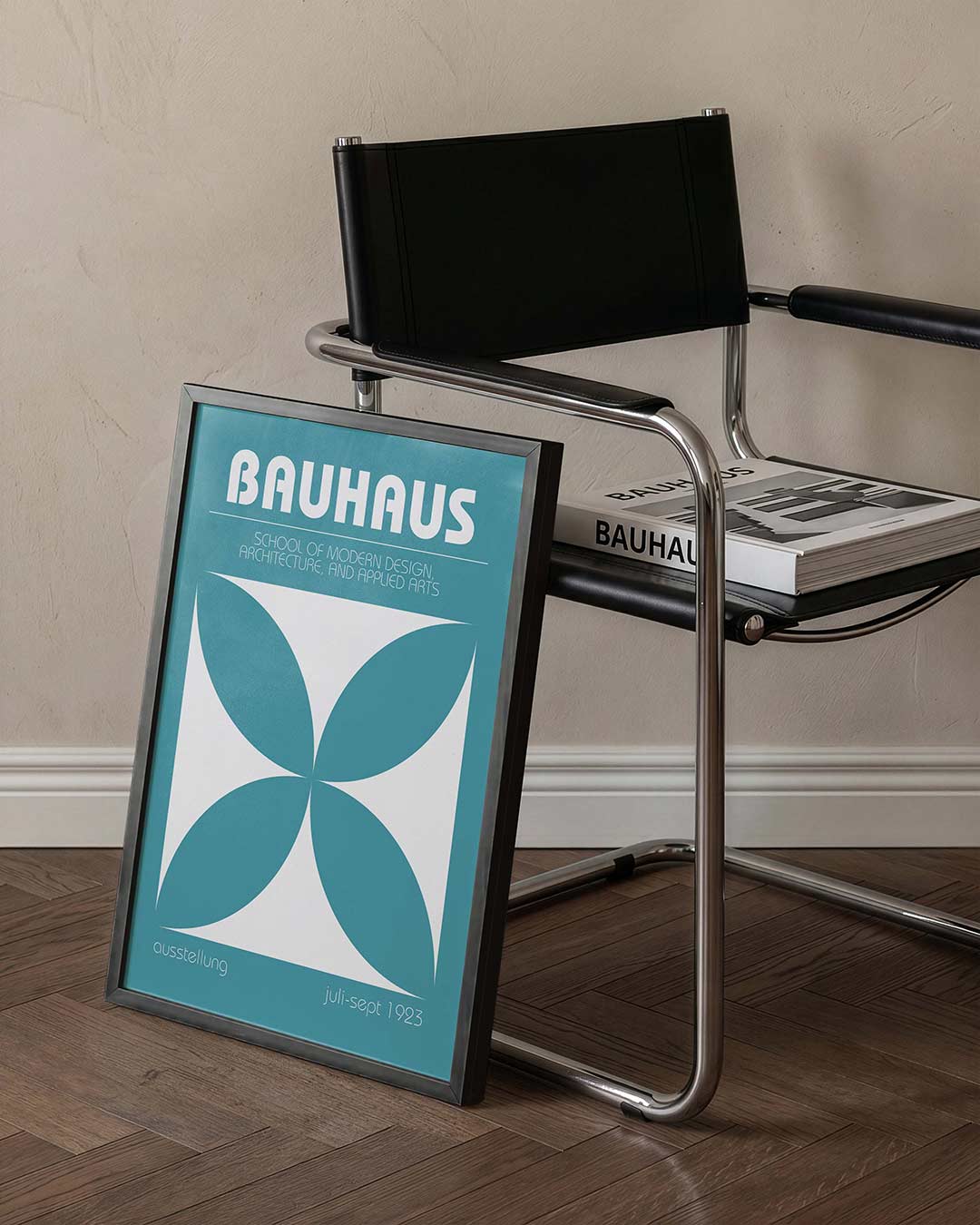 Vorm en kleur – staande Bauhaus poster voor aan de muur
