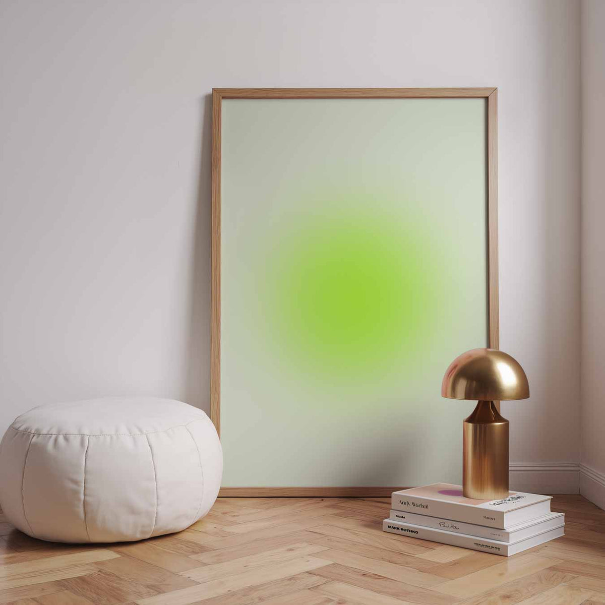 Zonnige Gele Glans – staande muurposter met mindful uitstraling