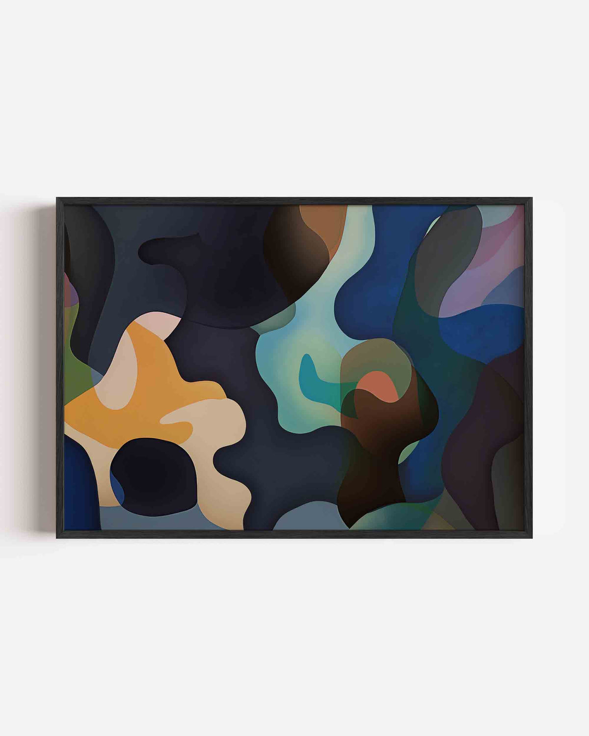 Abstracte vormen – kleurrijke abstracte landscape poster als wanddecoratie