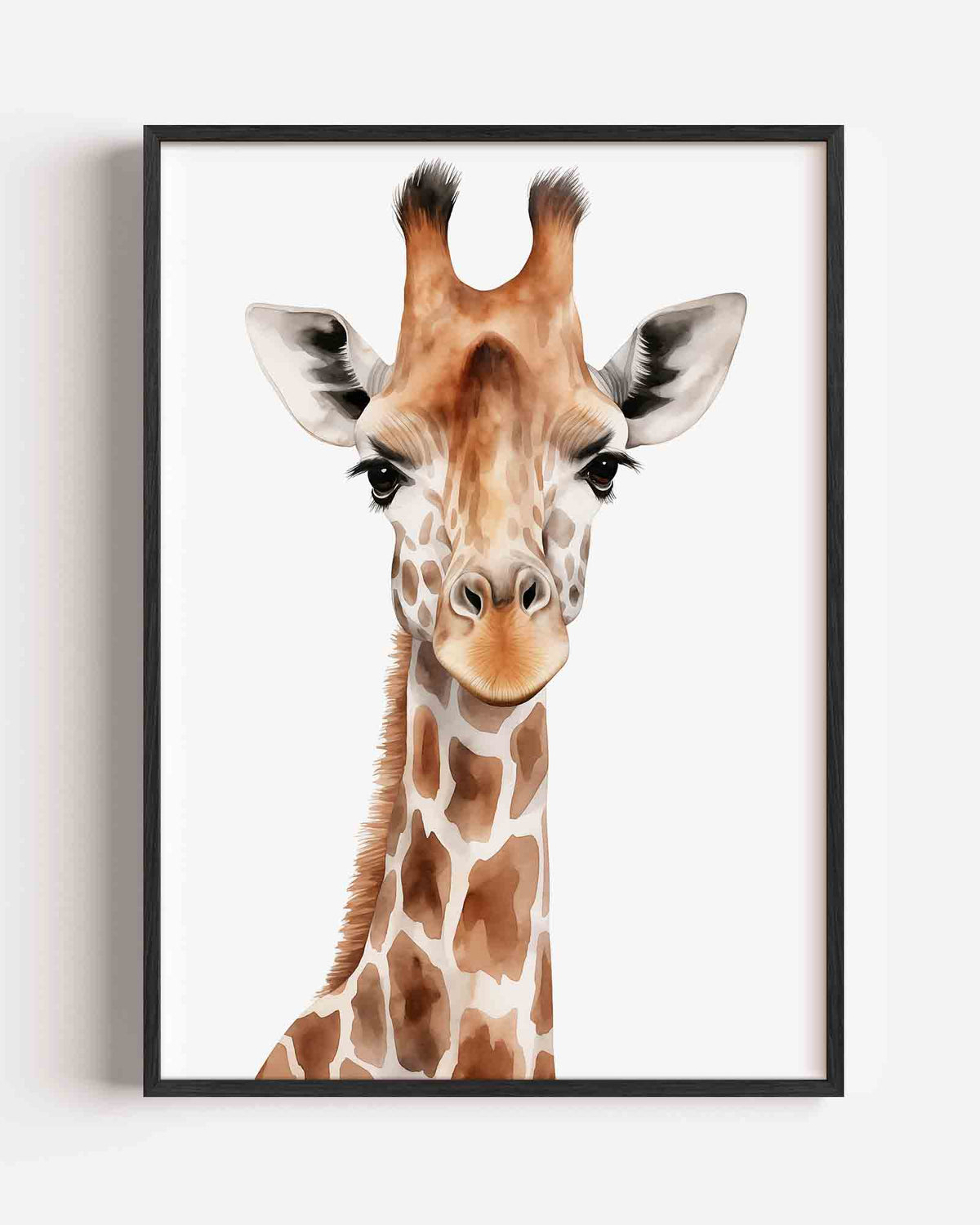Giraffe portret – jungle portret poster als wanddecoratie
