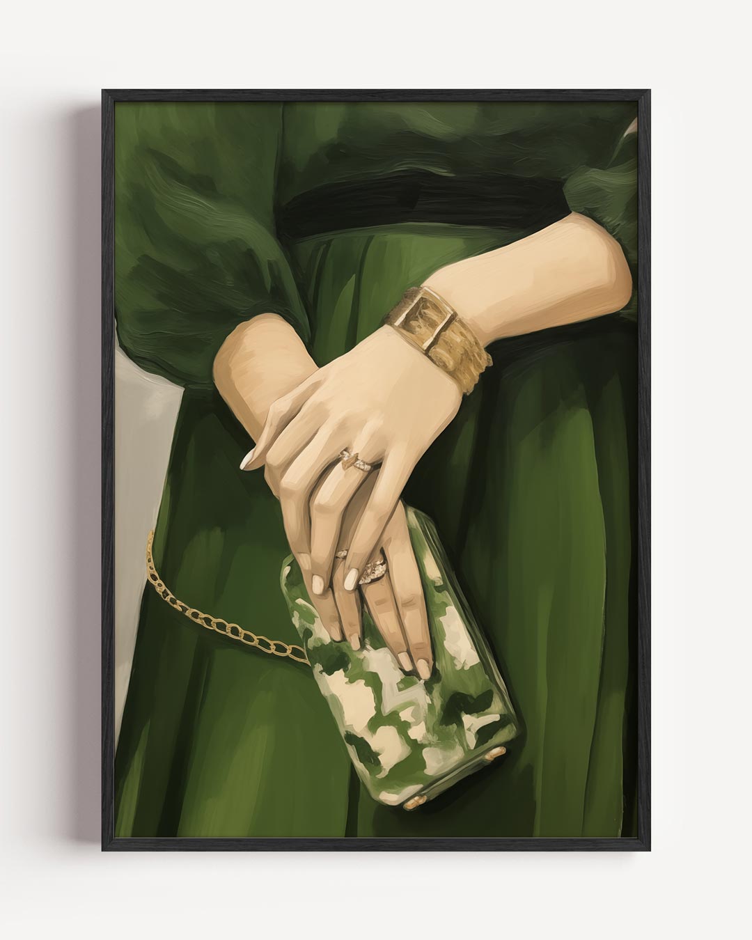 Elegante Groene Stijl – keuken portret poster als wanddecoratie