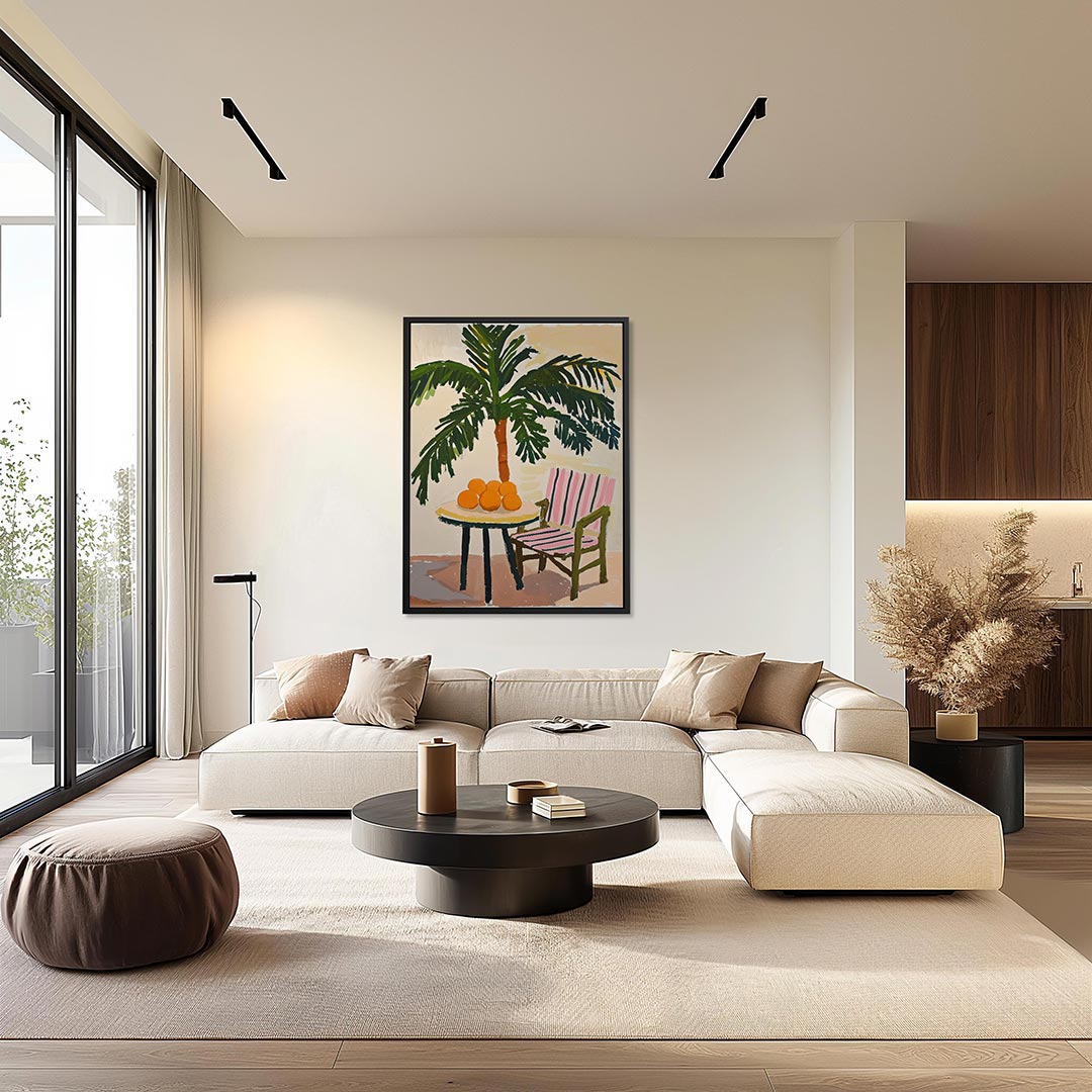 Tropische zomer setting – staand wanddecoratie kunstwerk