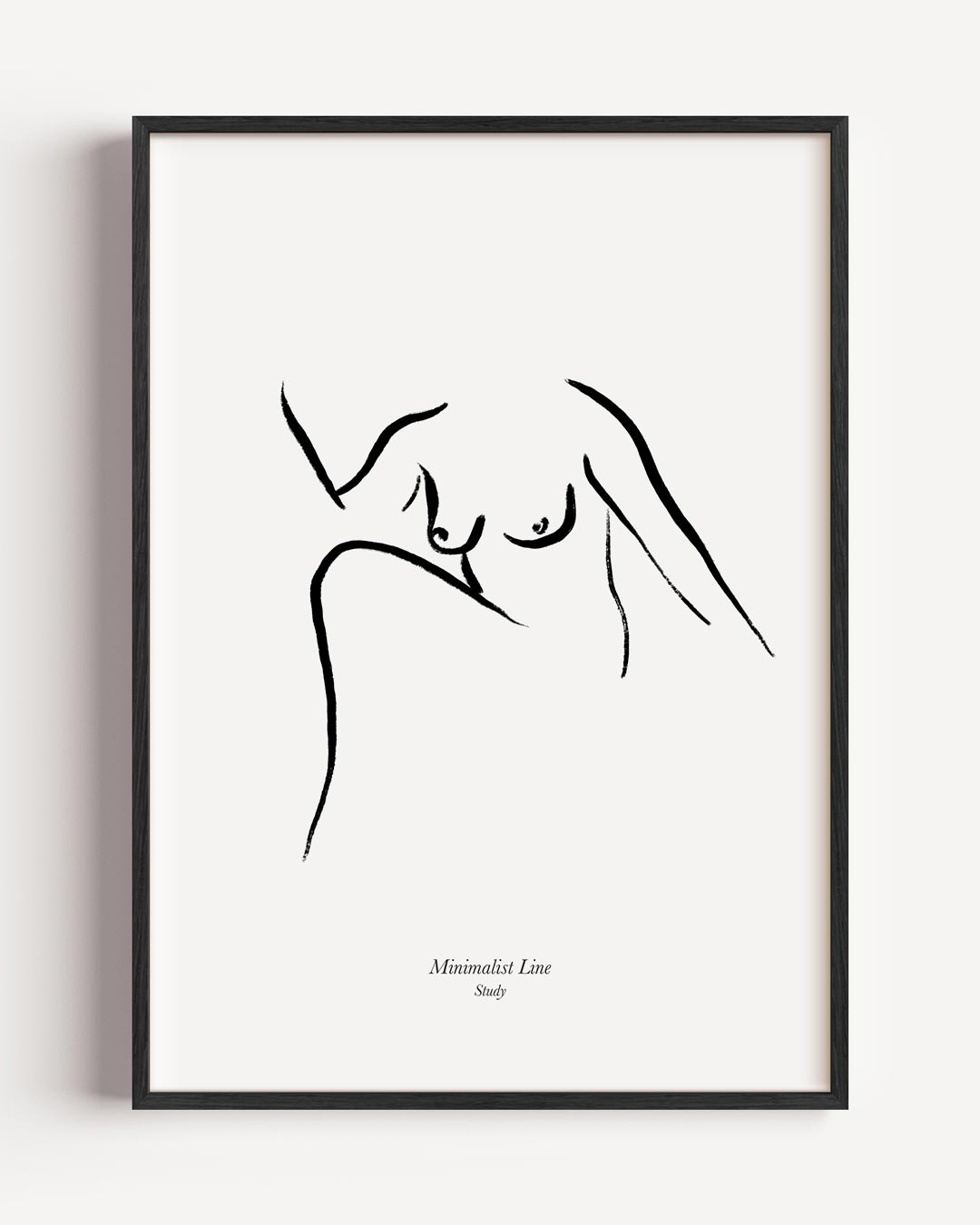 Minimalistische Lijnen Kunstposter – lijntekening portret poster als wanddecoratie