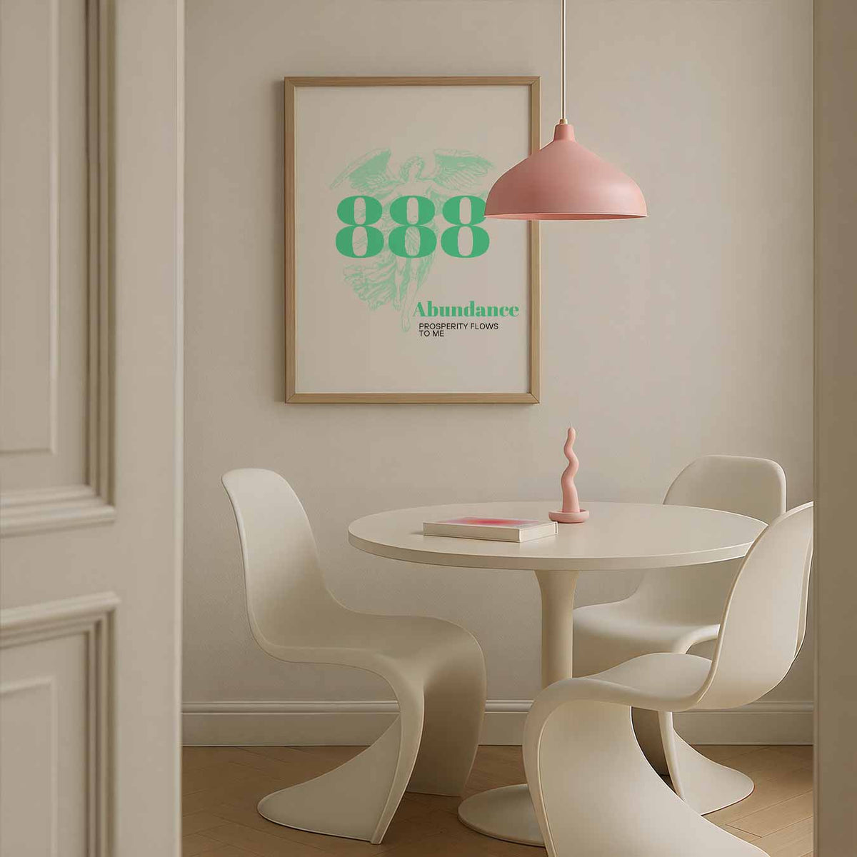 Inspirerende 888 Engel – staande mindful wanddecoratie van WallArtistic