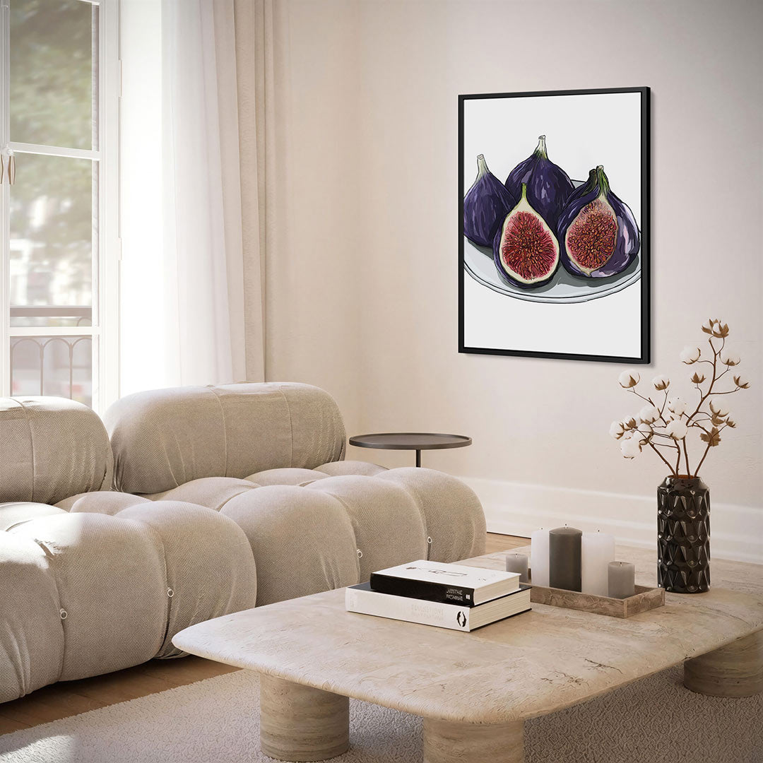 Vijgen op bord – staand wanddecoratie kunstwerk