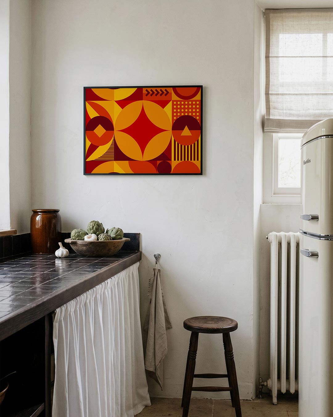 Vorm en balans – geometrische poster in Bauhaus-stijl van WallArtistic