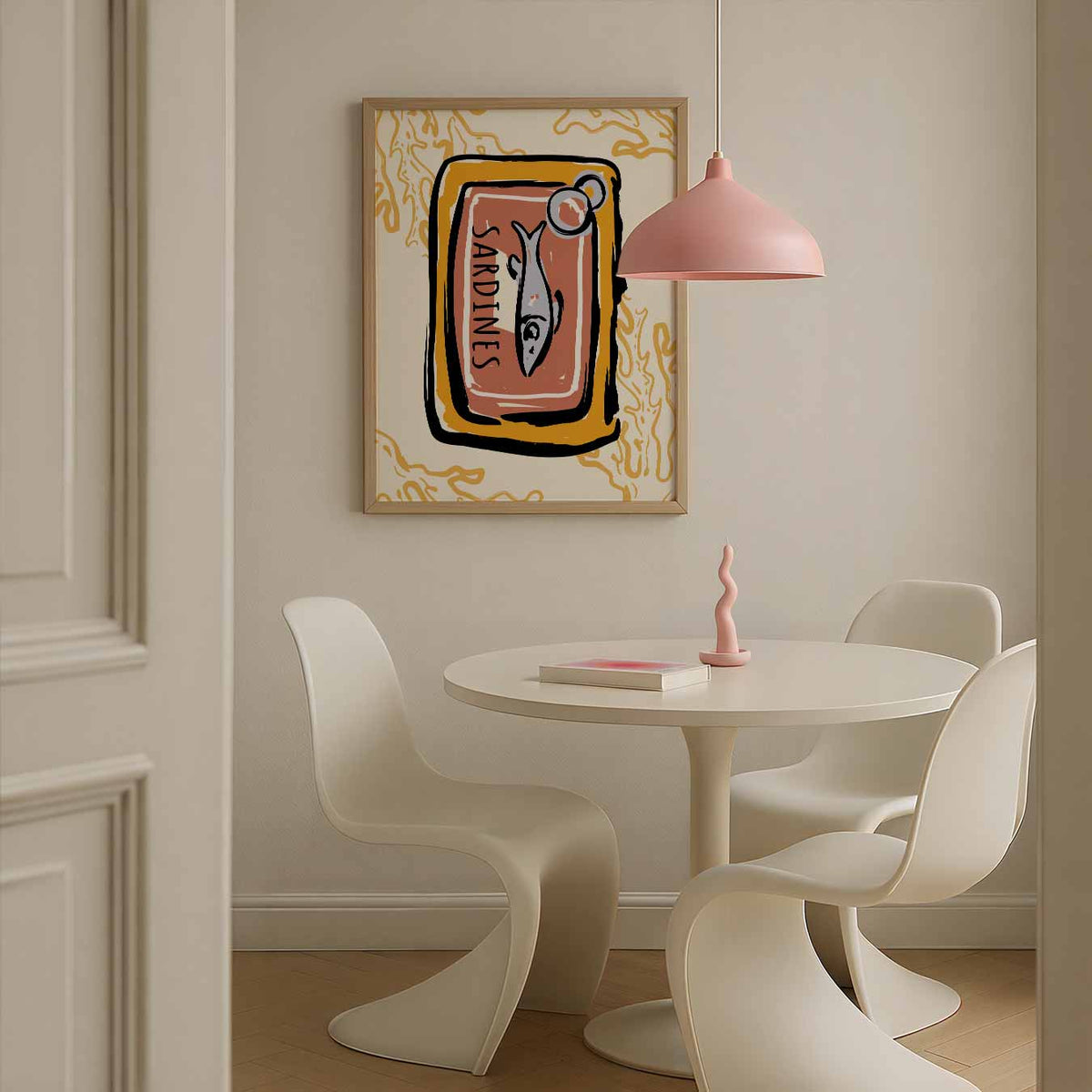 Retro Sardine Blik – zomerse poster in staand formaat