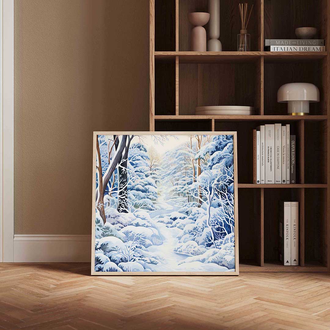 Abstracte – kerstposter in vierkant formaat
