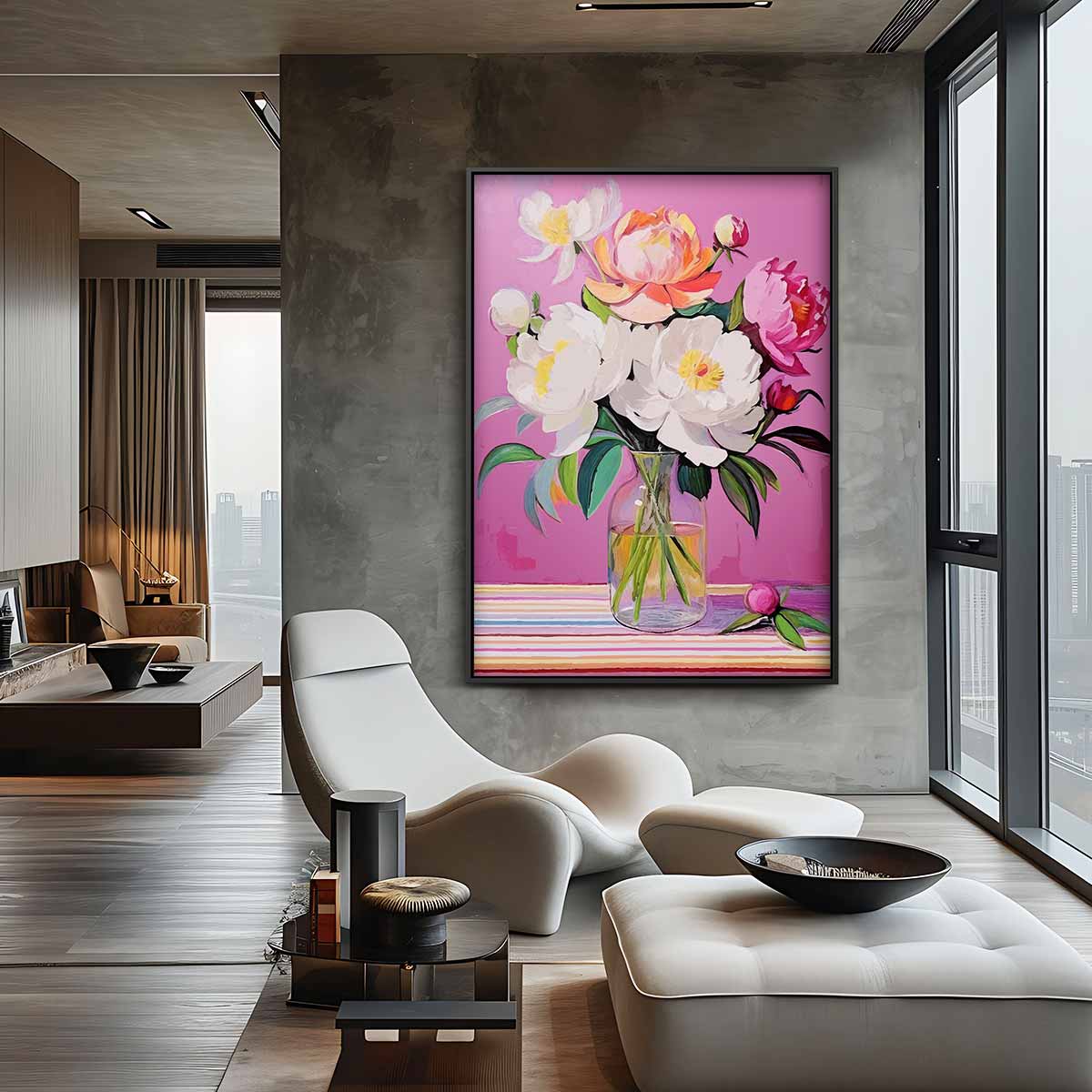Betoverende Bloemenpracht – canvas kunstwerk als wanddecoratie