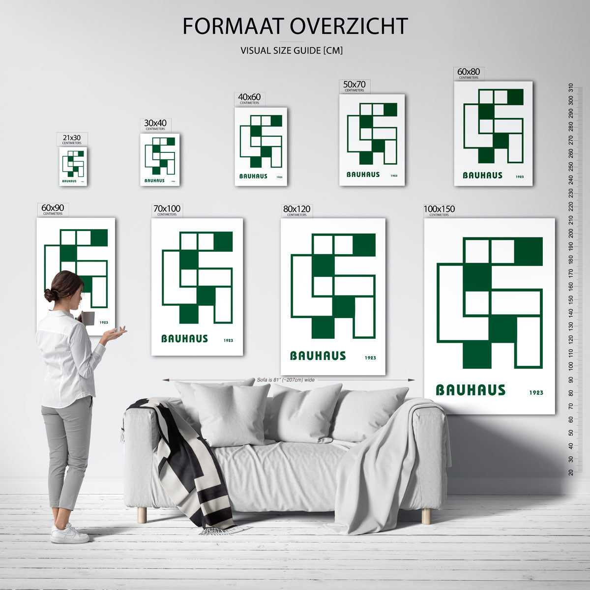 – Bauhaus poster als moderne geometrische wanddecoratie