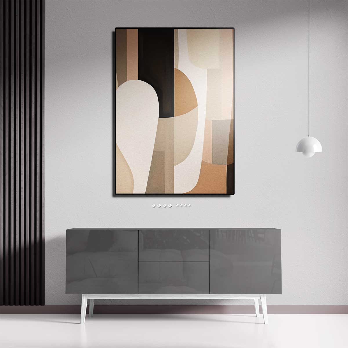 Aardse Harmonie – canvas wanddecoratie in portret formaat
