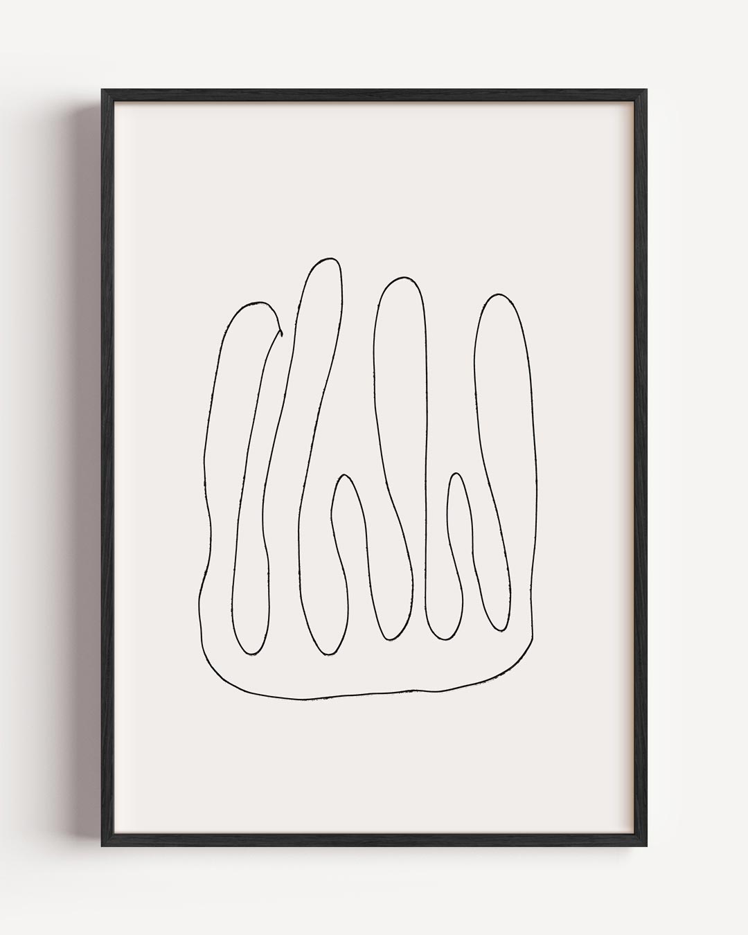 Abstracte Lijnkunst Posterkunst – botanische portret poster als wanddecoratie