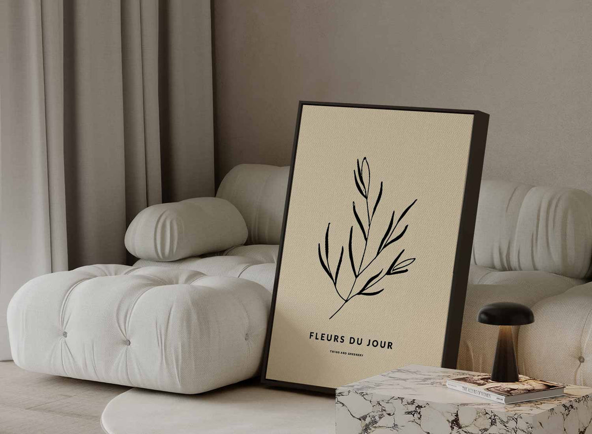 Natuurlijke Elegantie Poster – plexiglas wanddecoratie in portret formaat