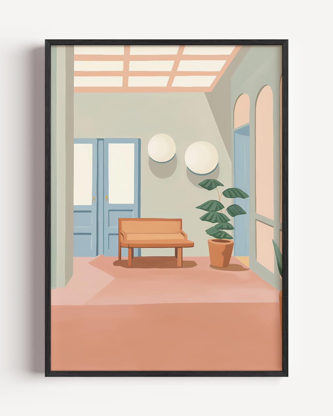 Stijlvolle Interieur Oase – elegante portret poster als wanddecoratie