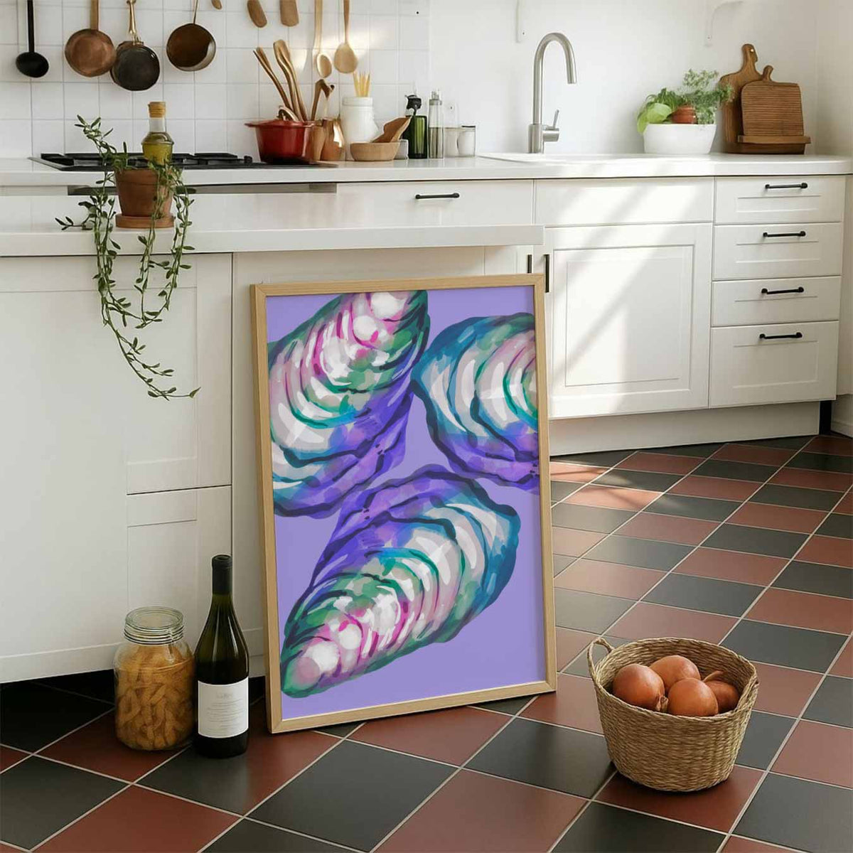 Abstracte Oesterschelpen – dieren portret poster, afbeelding 7