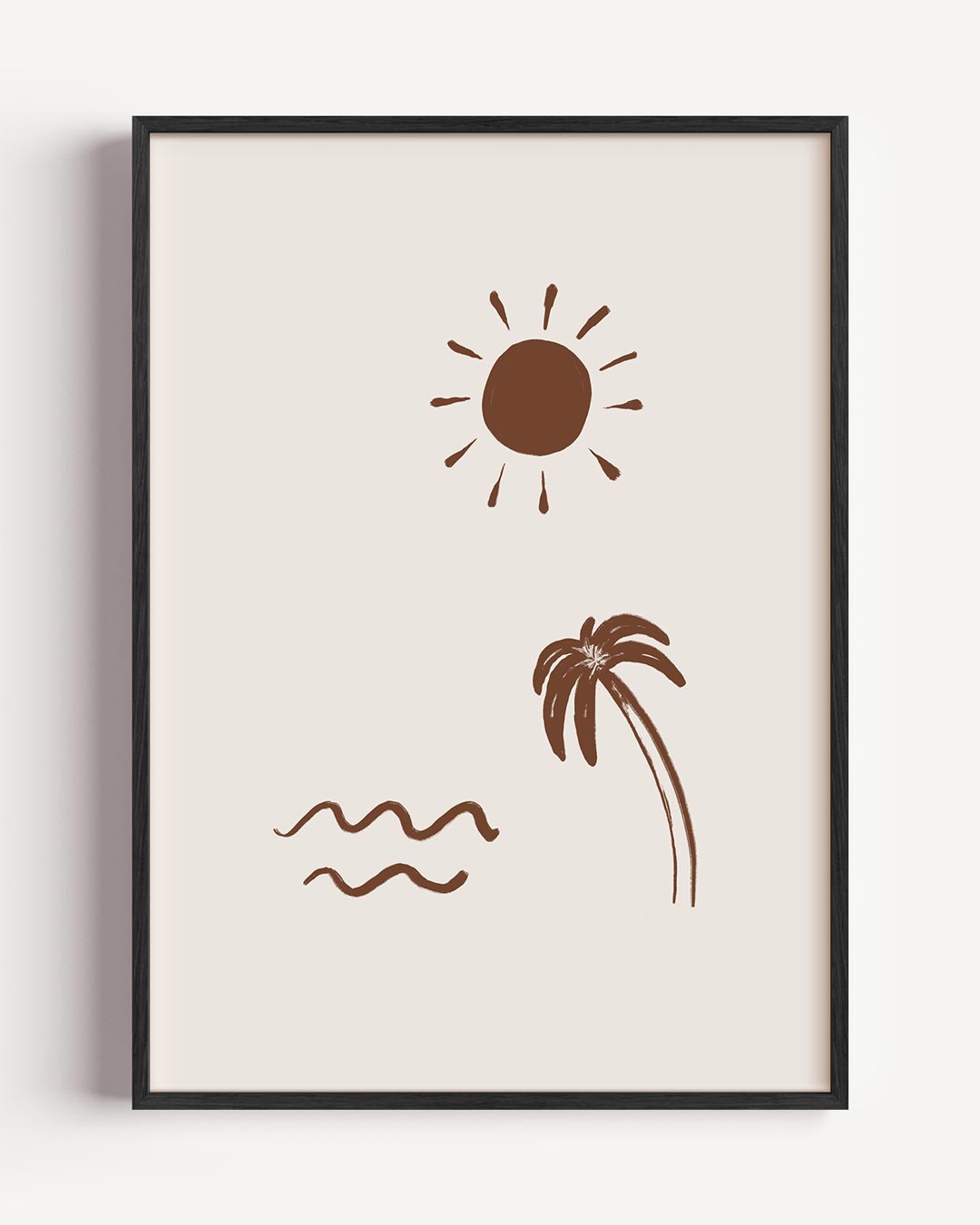 Zonnige Strandvibes – zomer portret poster als wanddecoratie