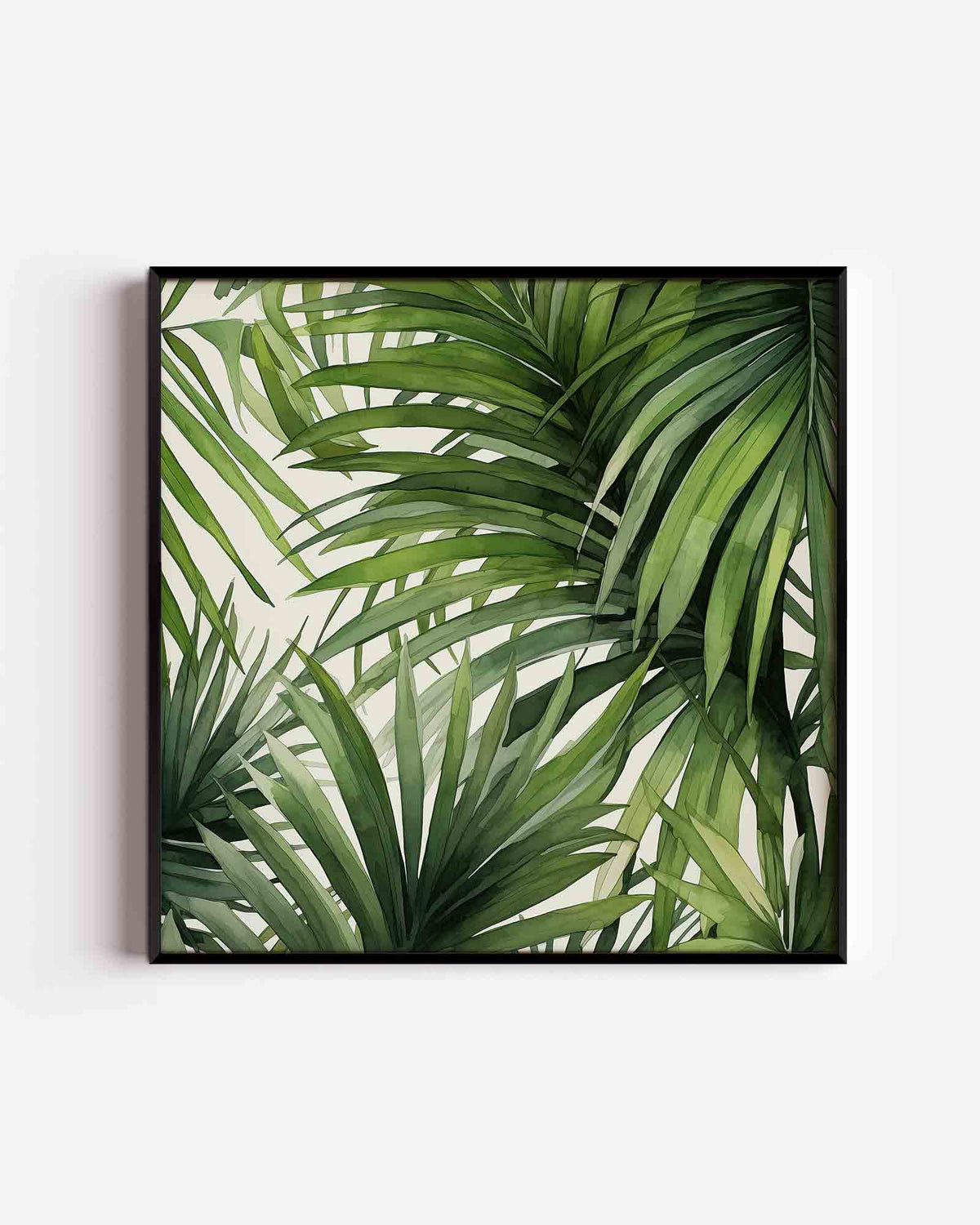 Groene bladeren – jungle vierkante poster als wanddecoratie