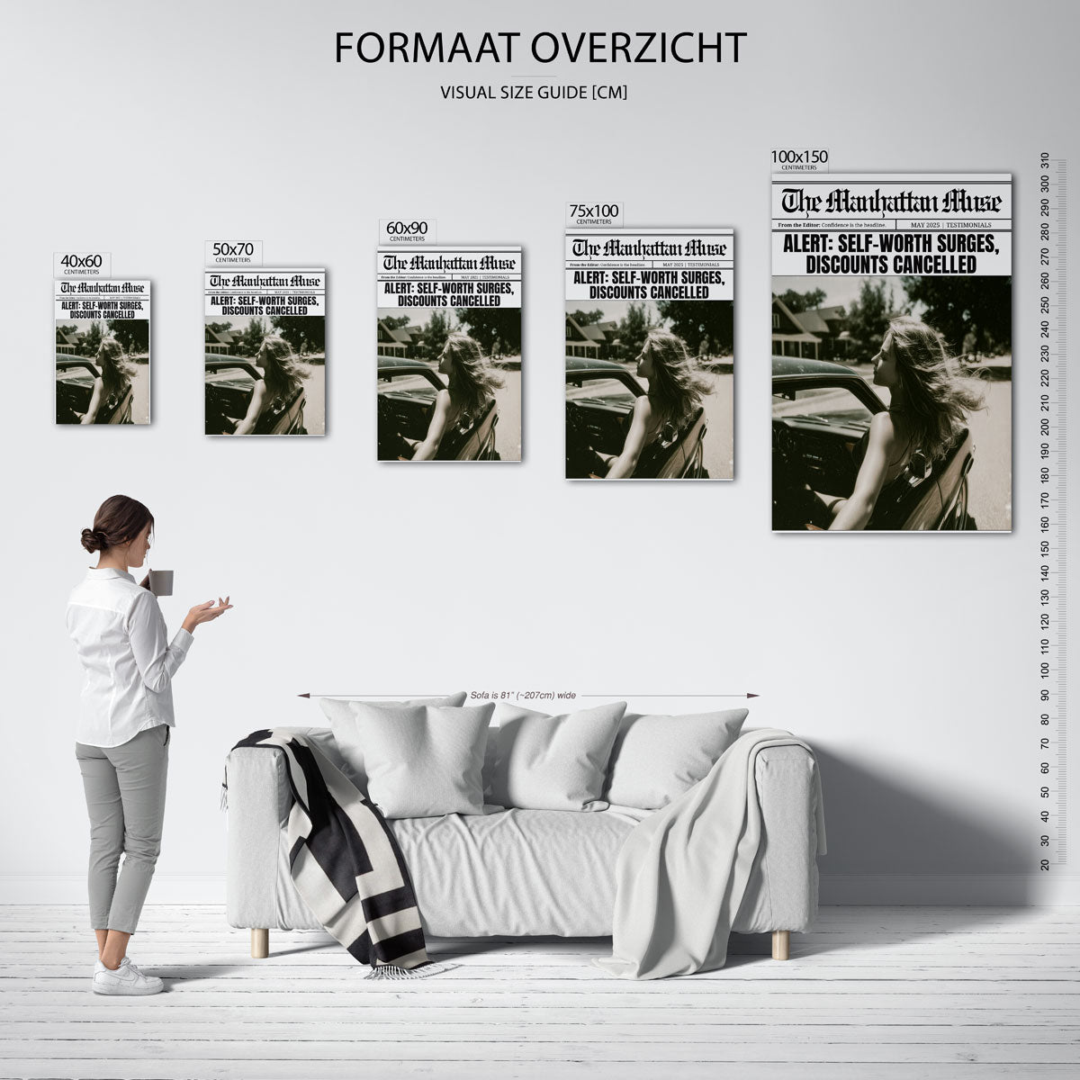 Dynamische vrijheid – staand wanddecoratie kunstwerk