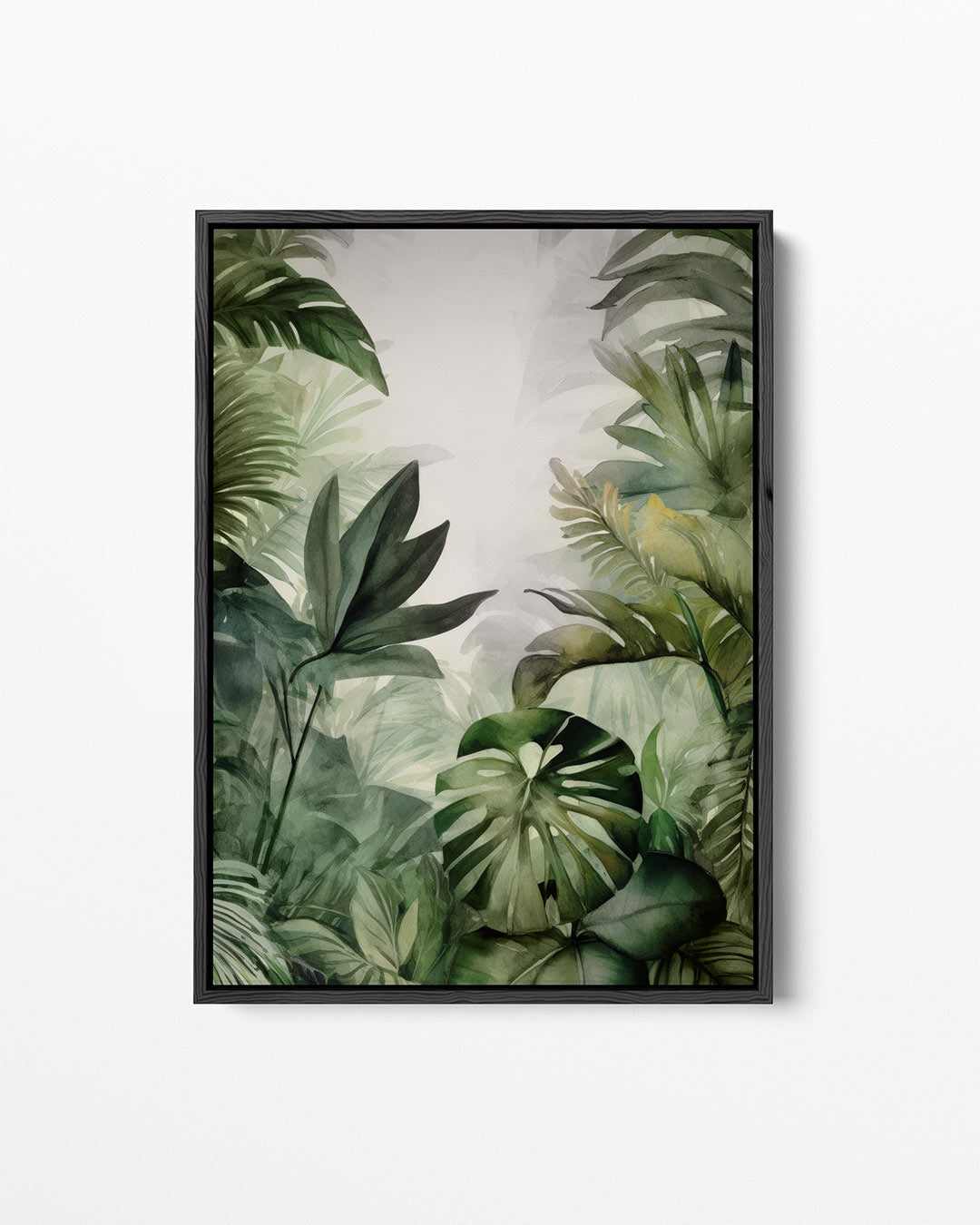Groene bladeren compositie – staand wanddecoratie kunstwerk