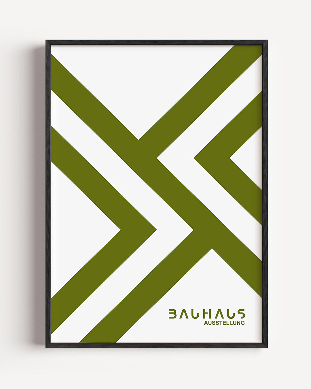 Lijnenspel en kleur – staande Bauhaus poster als wanddecoratie