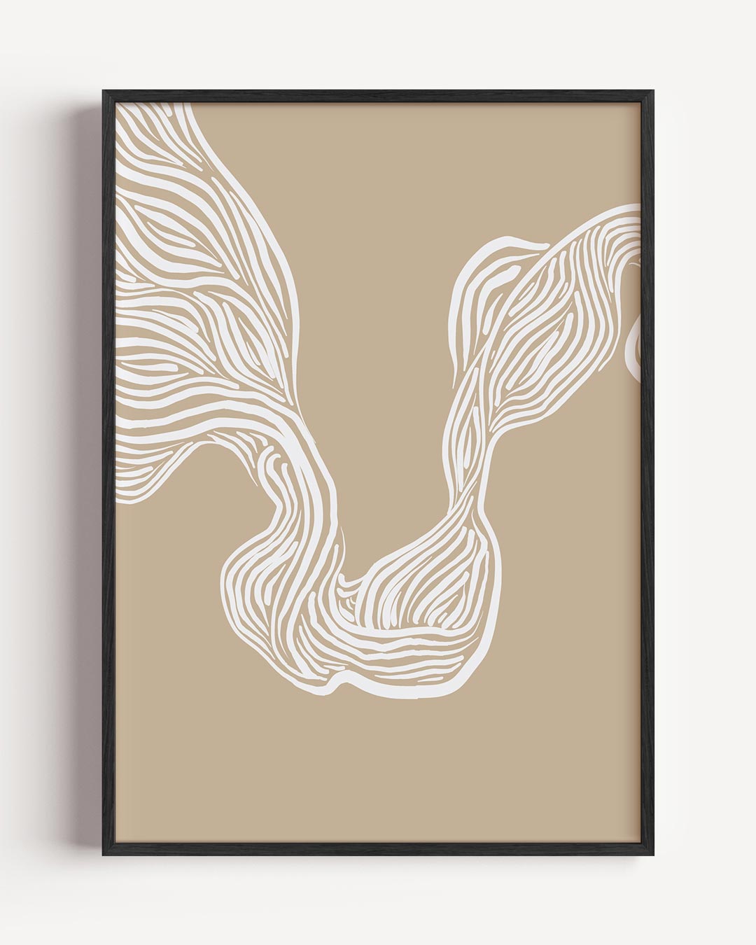 Organische Lijnen – abstracte portret poster als wanddecoratie