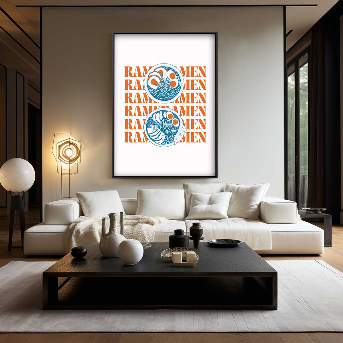 Ramen Delight Poster – kunstwerk met zwarte baklijst