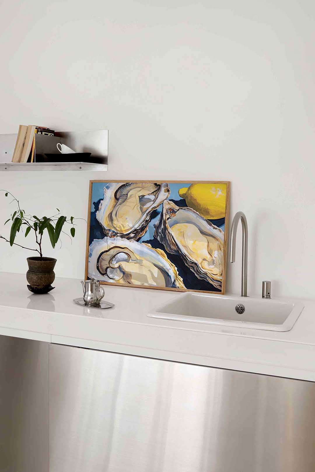 Oesters en citroen – keukenposter in liggend formaat