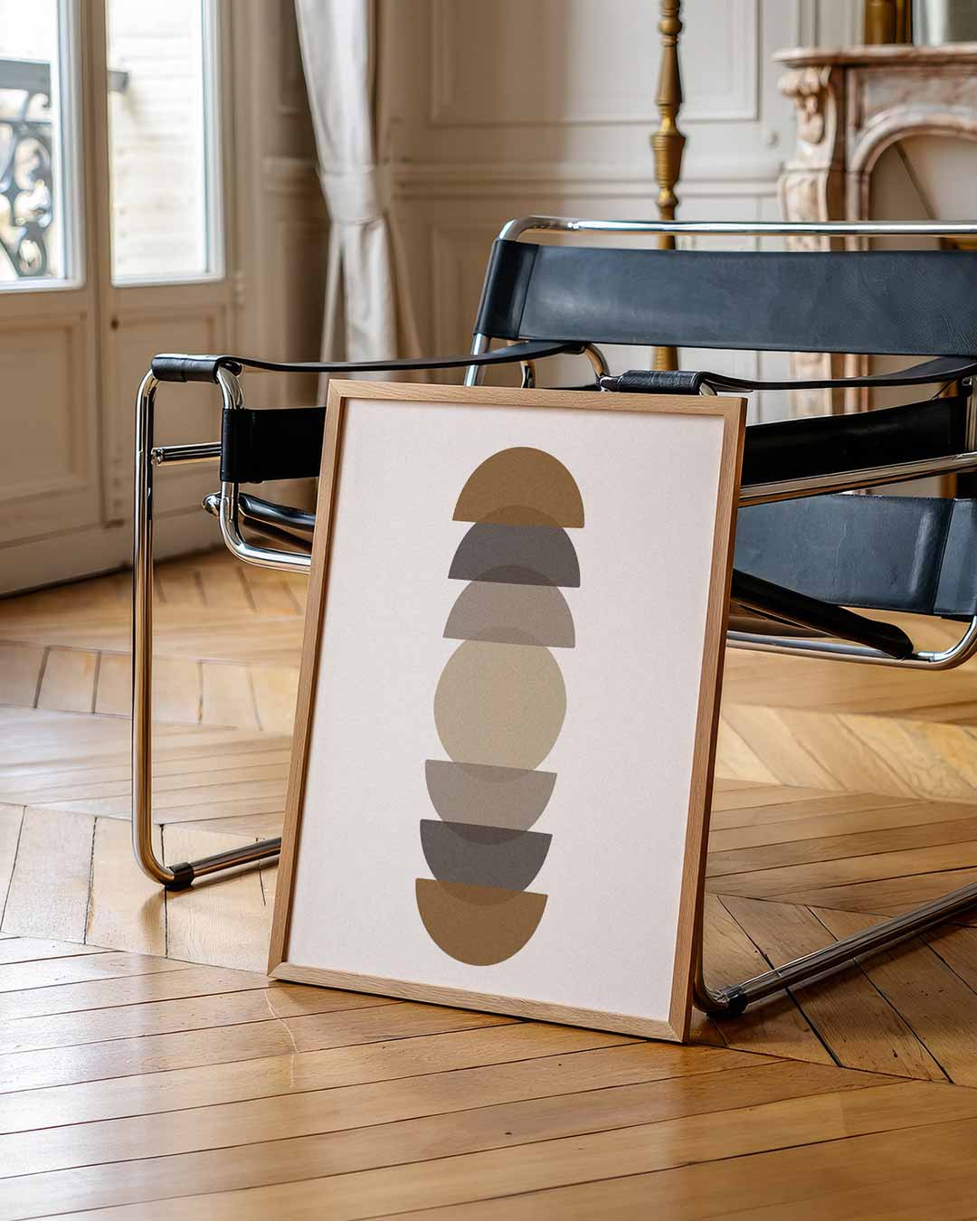 Zen Cirkel Harmonie – staande abstracte wanddecoratie van WallArtistic