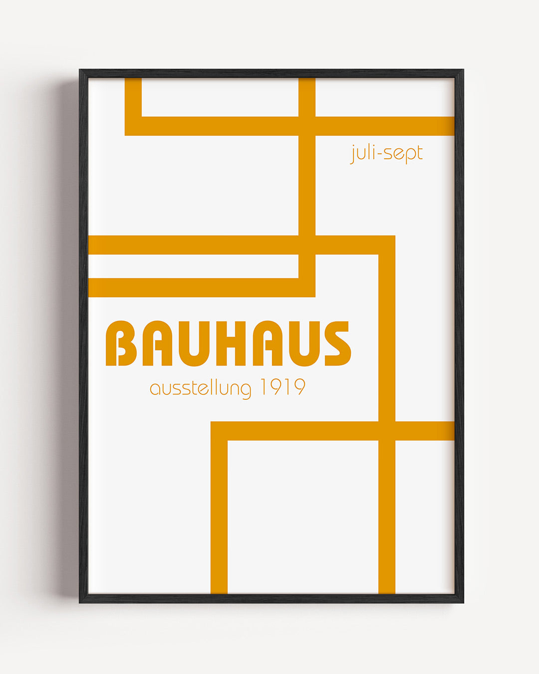 Lijnen en kleurvlakken – staande Bauhaus poster als wanddecoratie