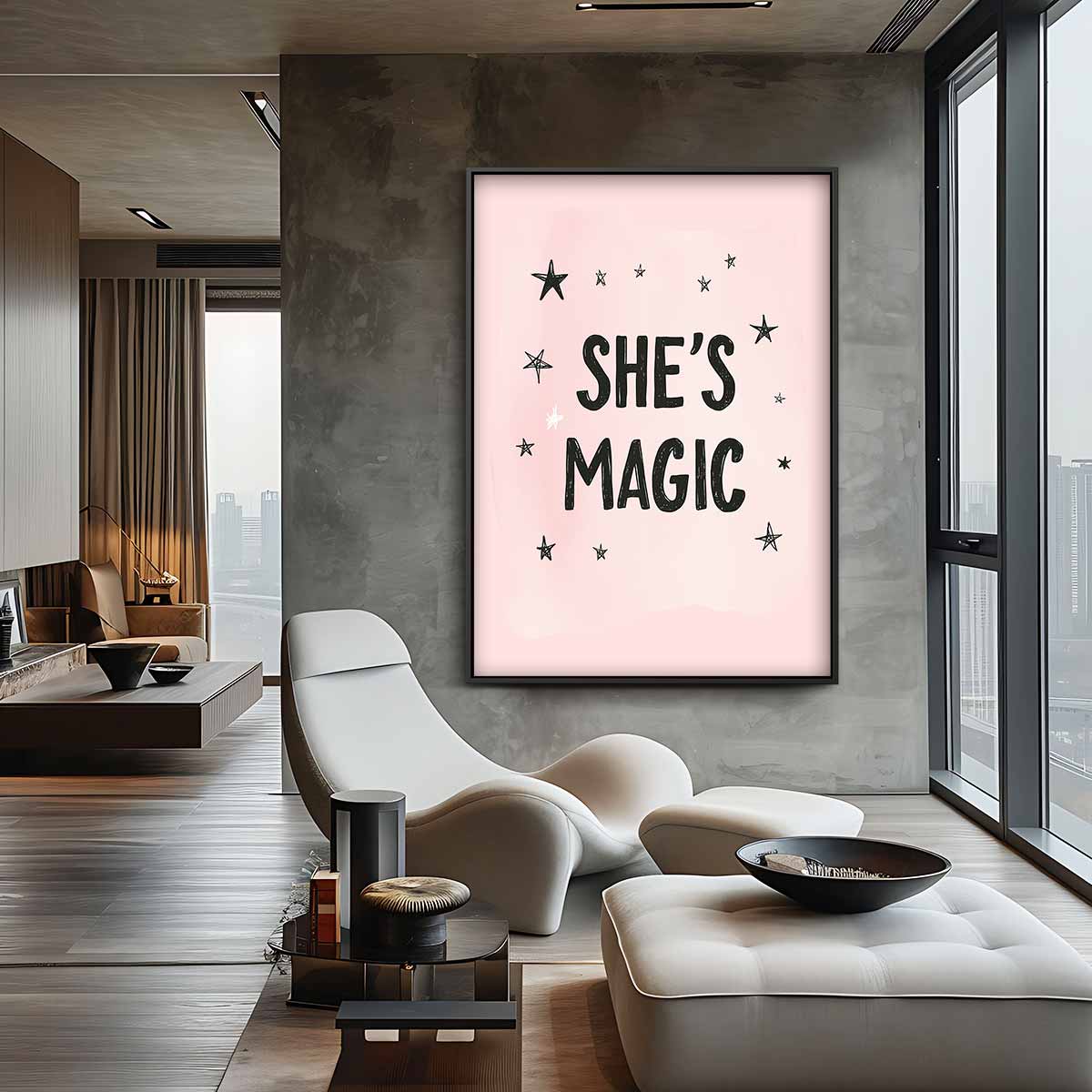 She's Magic Poster – canvas wanddecoratie in portret formaat