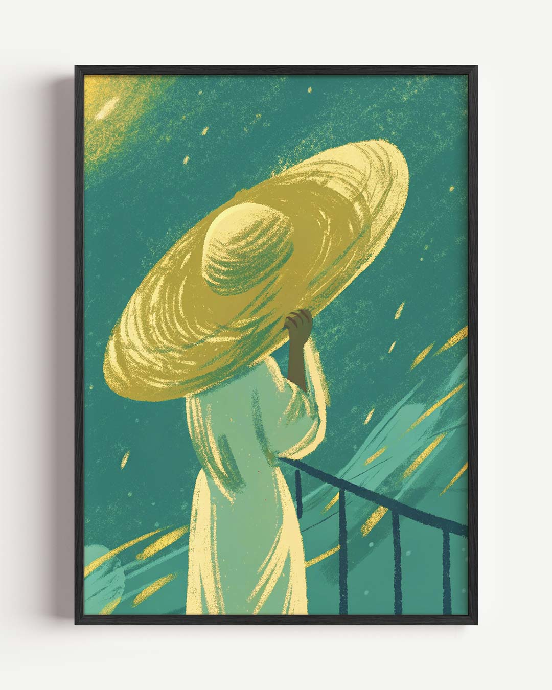 Dagdromen in de Zon – zomer portret poster als wanddecoratie