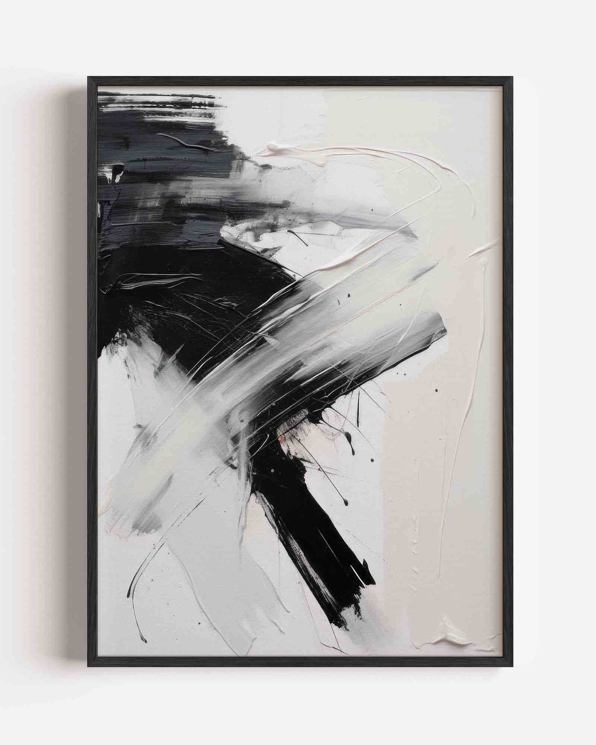 Abstracte zwart wit – zacht abstracte portret poster als wanddecoratie