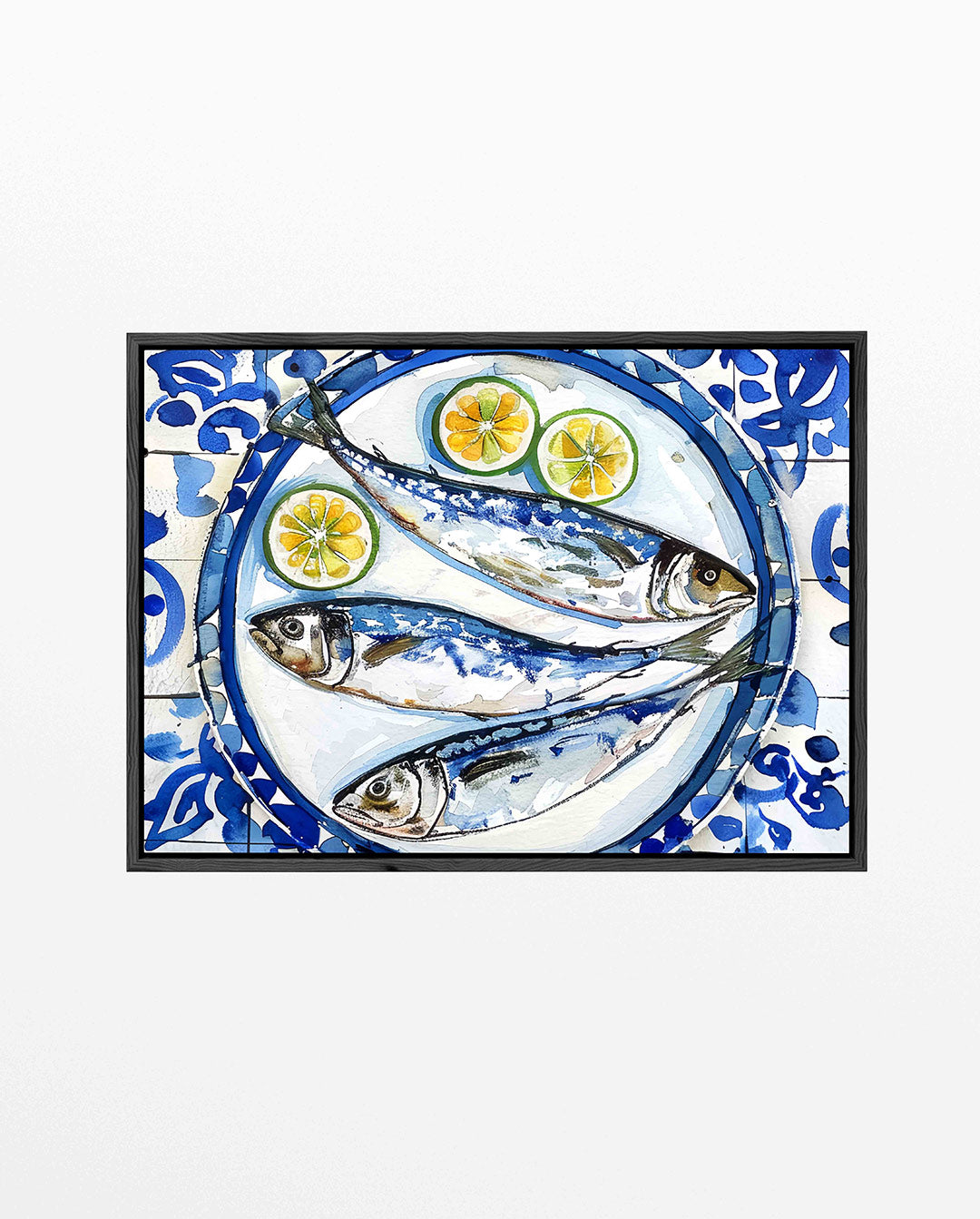Vissen en citroenen – liggend keuken kunstwerk