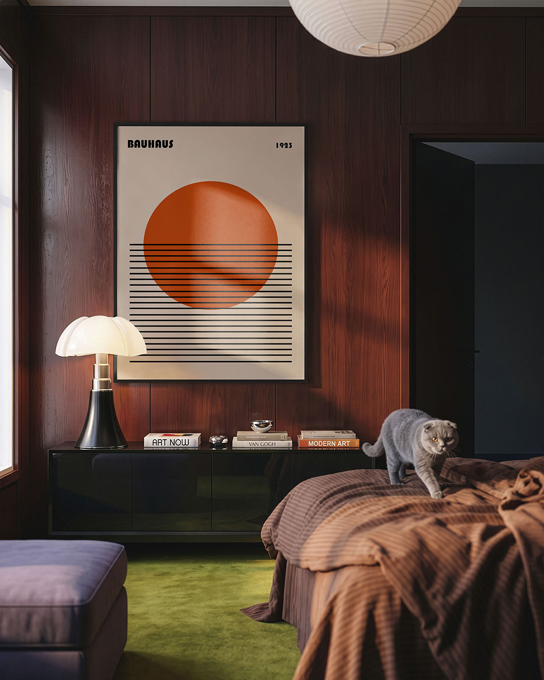 Vorm en lijnen – geometrische Bauhaus poster in staand formaat