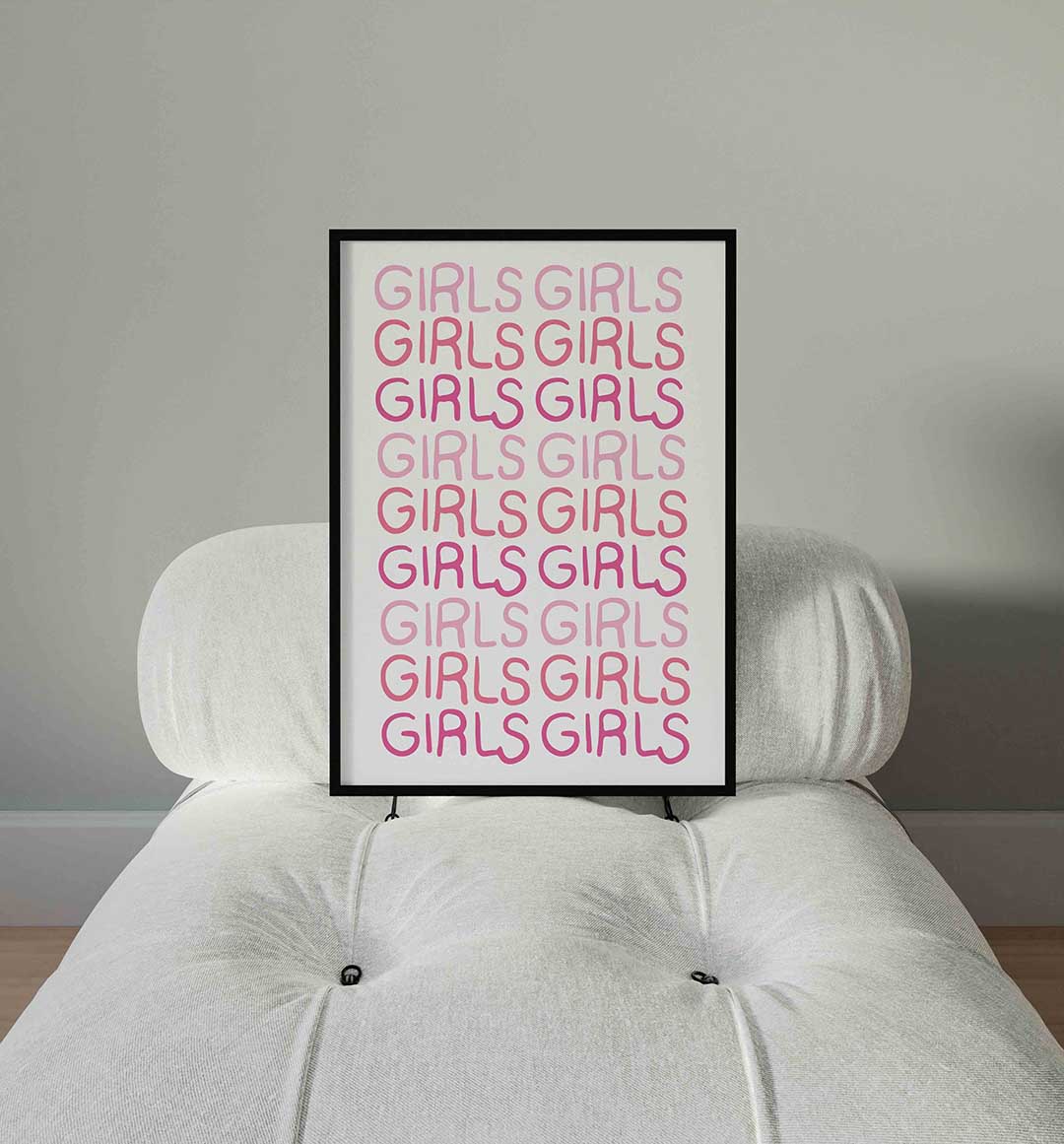 Meisjes herhaling – staande Pop Art wanddecoratie van WallArtistic