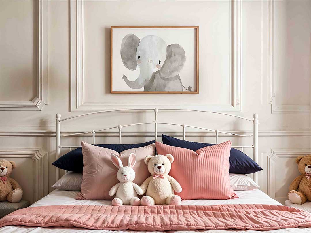 Olifant illustratie – kids poster in liggend formaat
