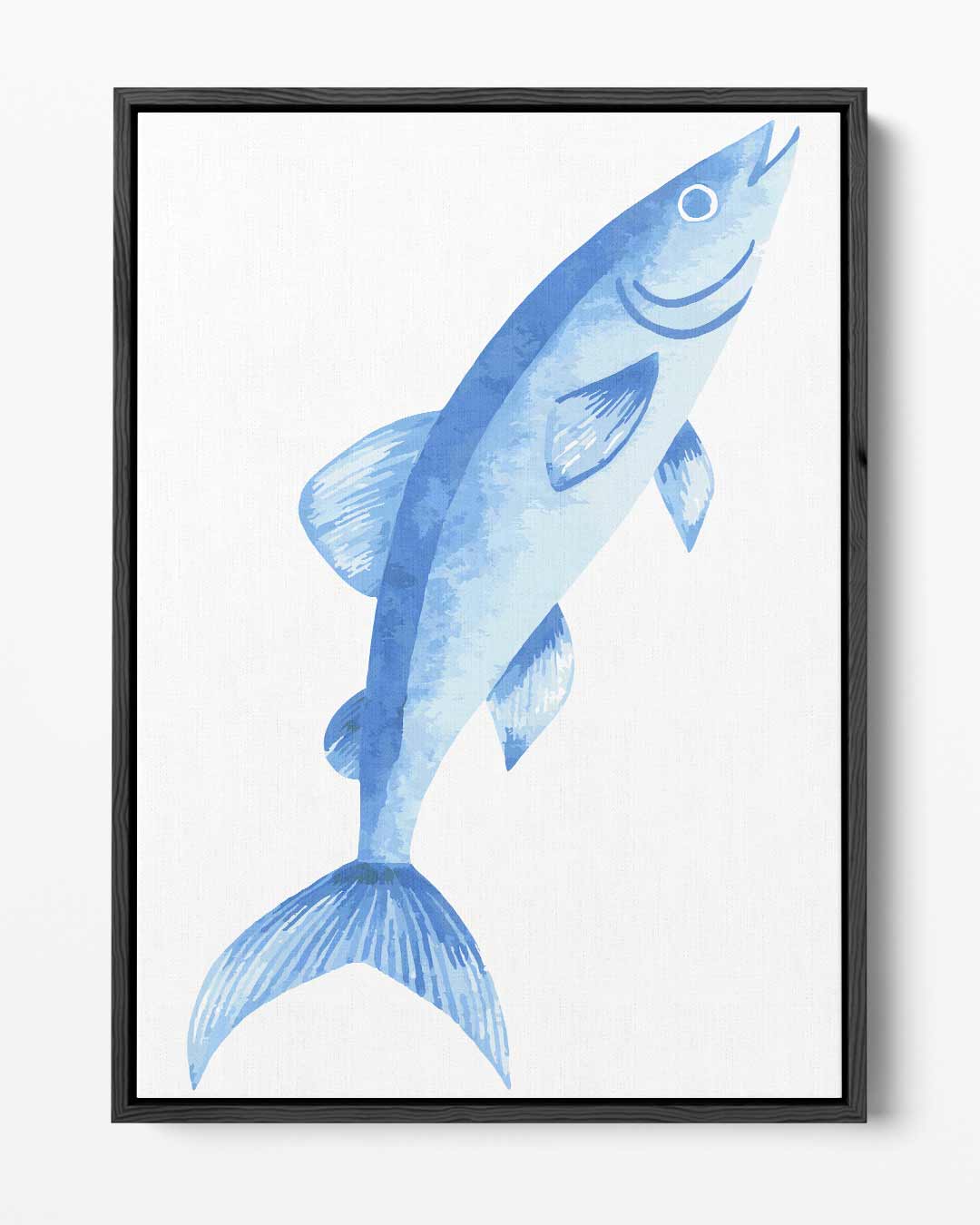 Waterverf Vis Print – portret kunstwerk als wanddecoratie