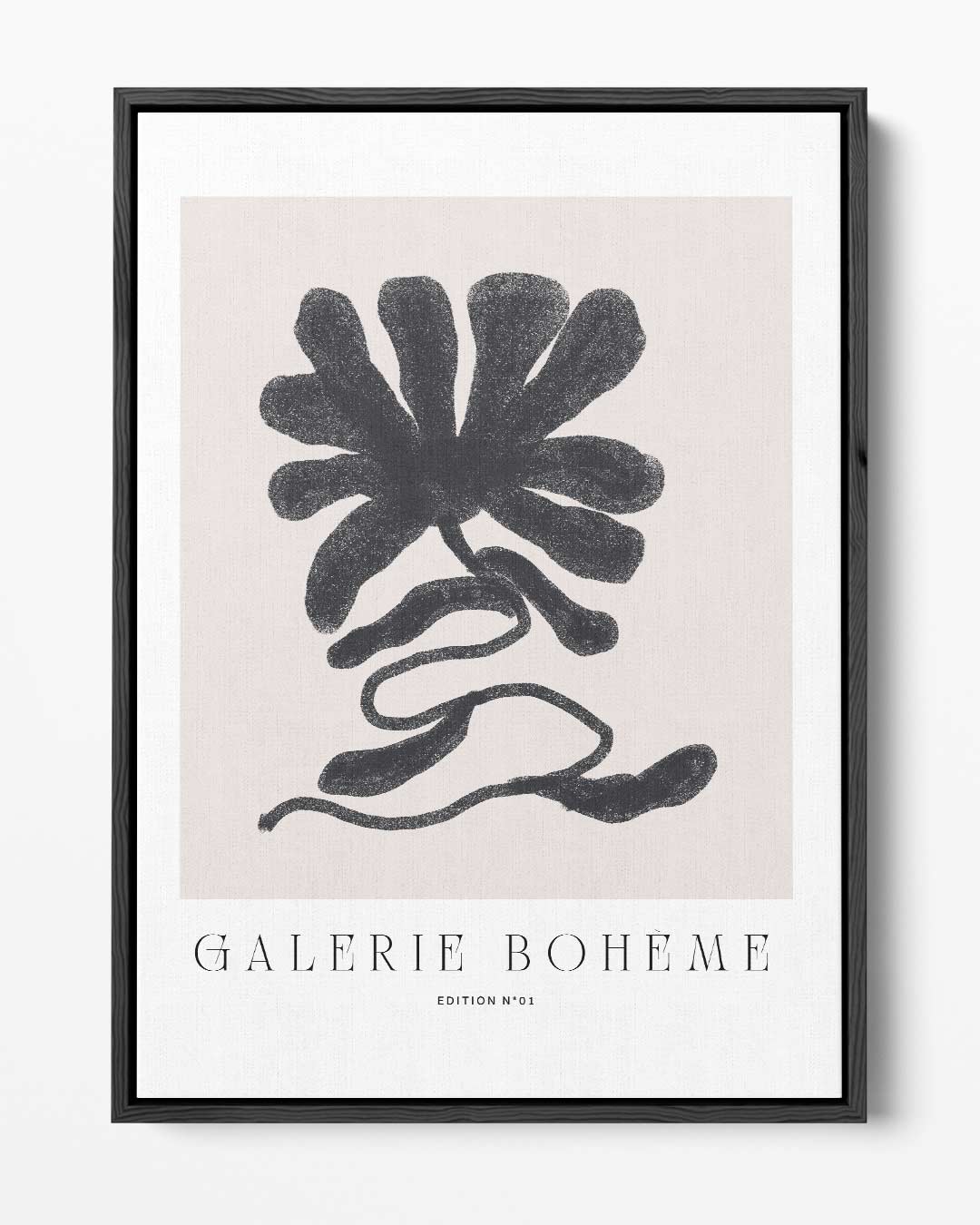 Abstracte Bloem Illustratie – portret kunstwerk als wanddecoratie