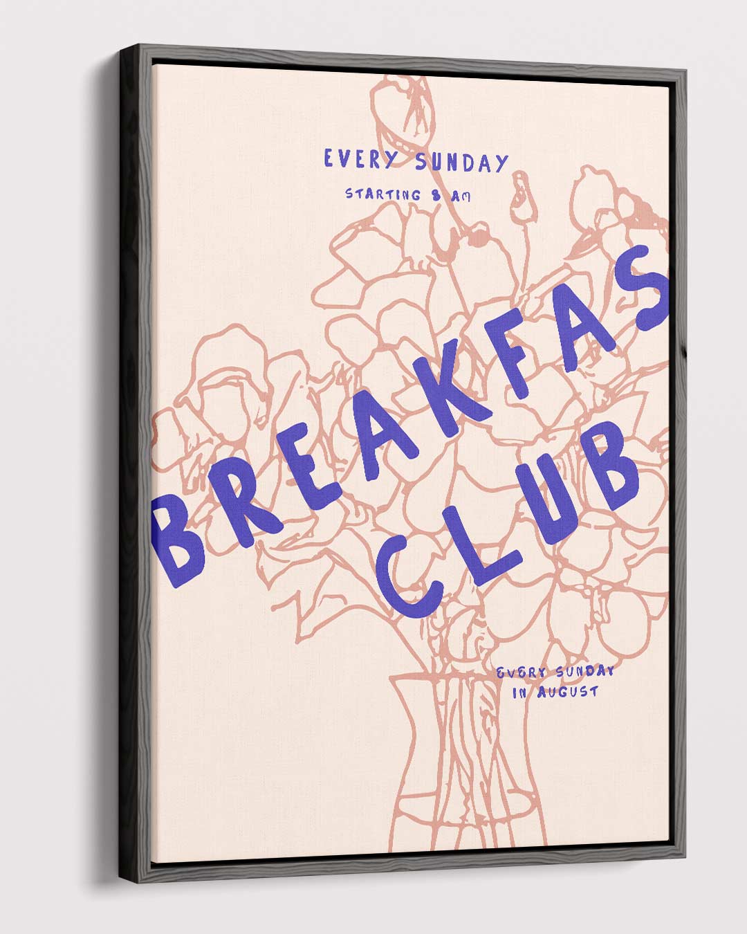 Breakfast Club Zondagochtend Poster – dibond kunstwerk als wanddecoratie