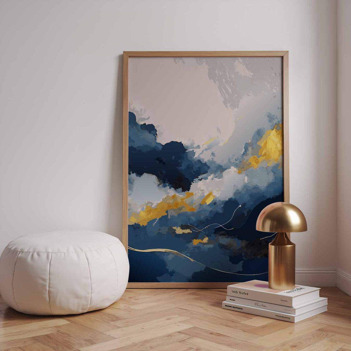 Dromerige Lucht Abstract – staande kleurrijke abstracte wanddecoratie van WallArtistic
