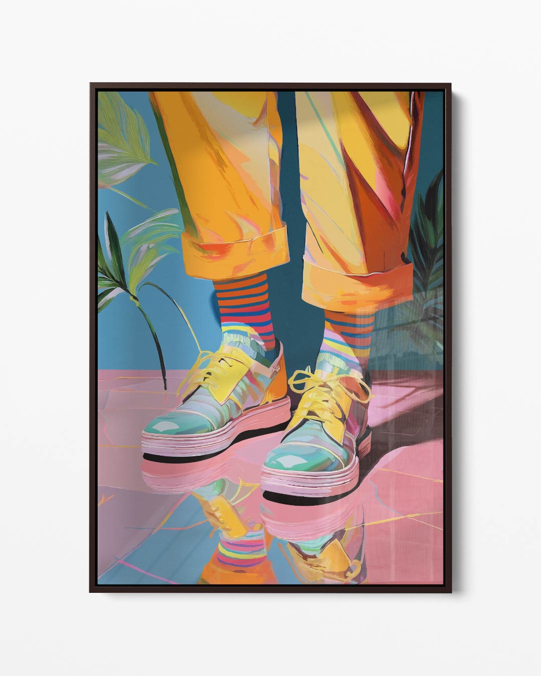 Kleurrijke Explore-Canvas – portret kunstwerk als wanddecoratie