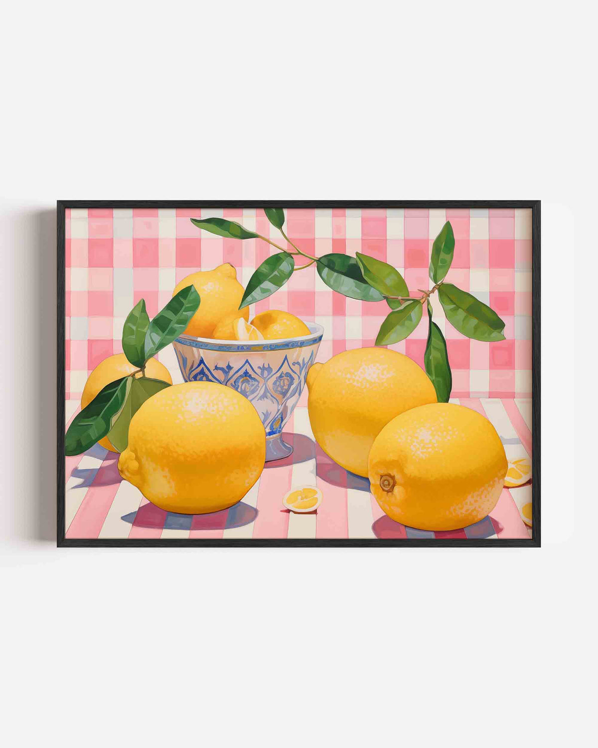 Citroenen en bladeren – keuken landscape poster als wanddecoratie