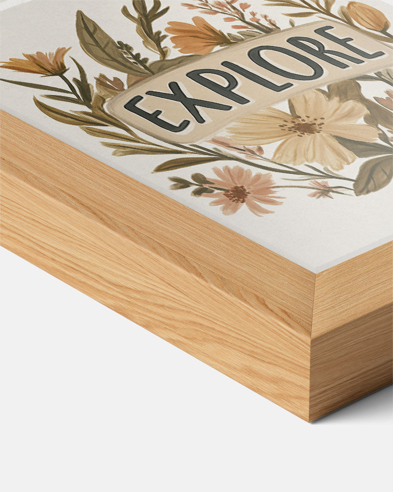 Verken de Wereld Bloemenposter – kids poster als vrolijke staande wanddecoratie