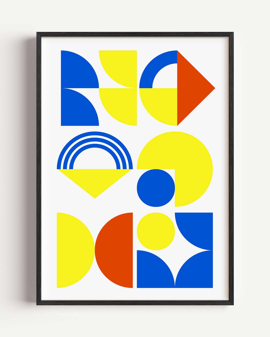 Kleurrijke Geometrische Kunstposter – dieren portret poster als wanddecoratie