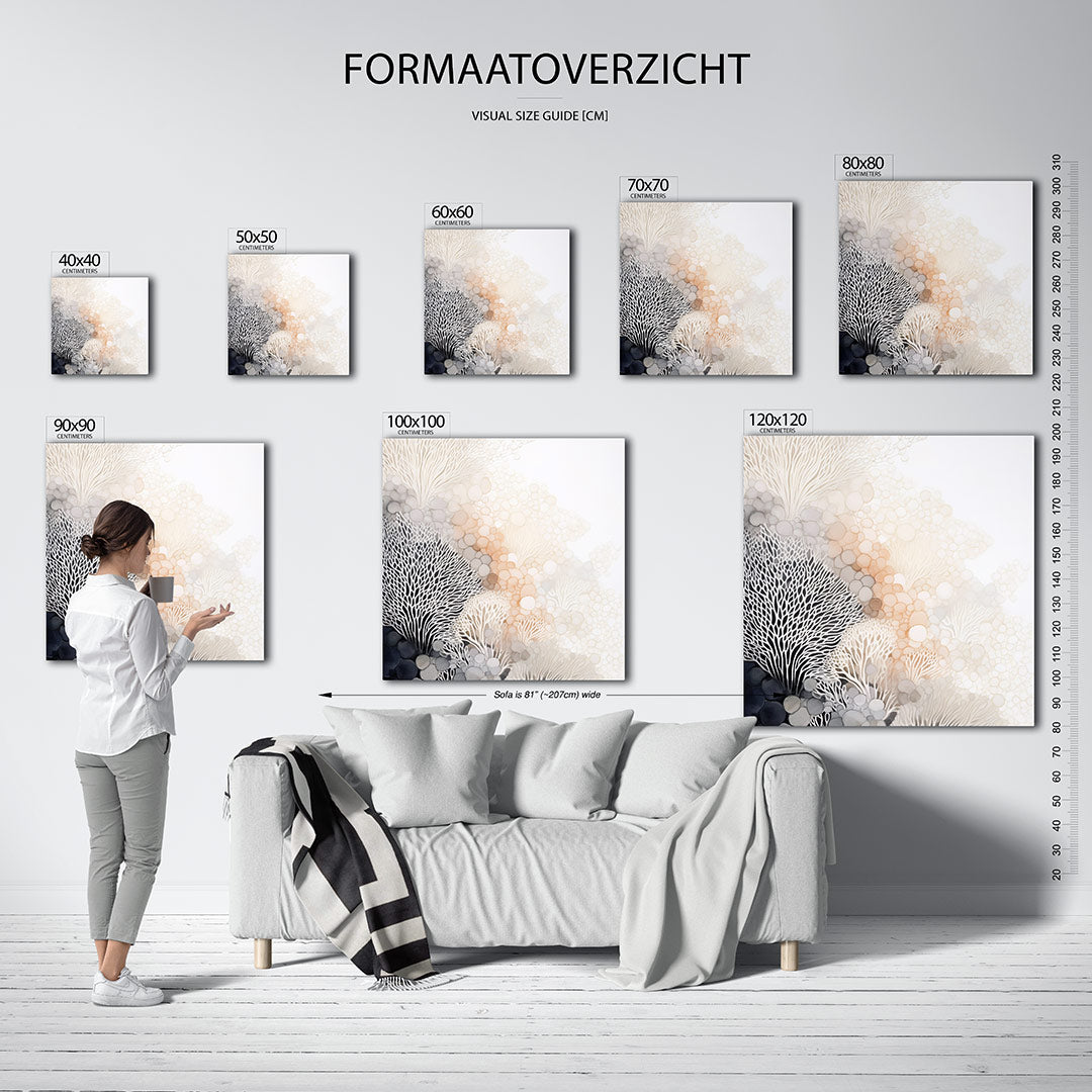 Organische patronen kunstwerk – materiaalweergave – dit kunstwerk toont een vloeiende compositie van organische vormen en