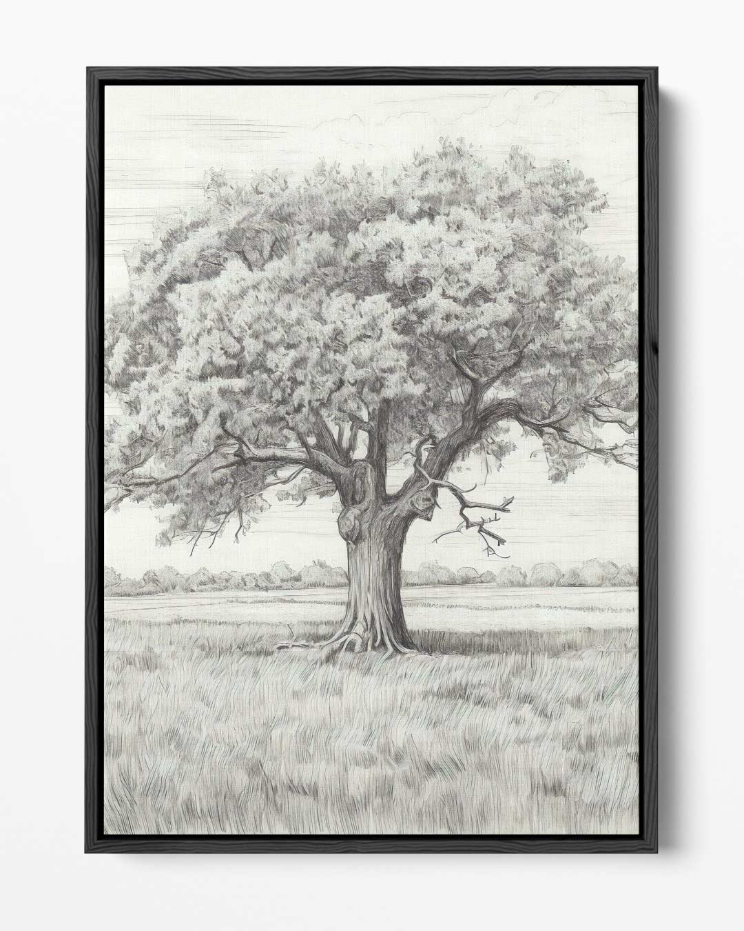 Magische Eikenboom Schets – portret kunstwerk als wanddecoratie
