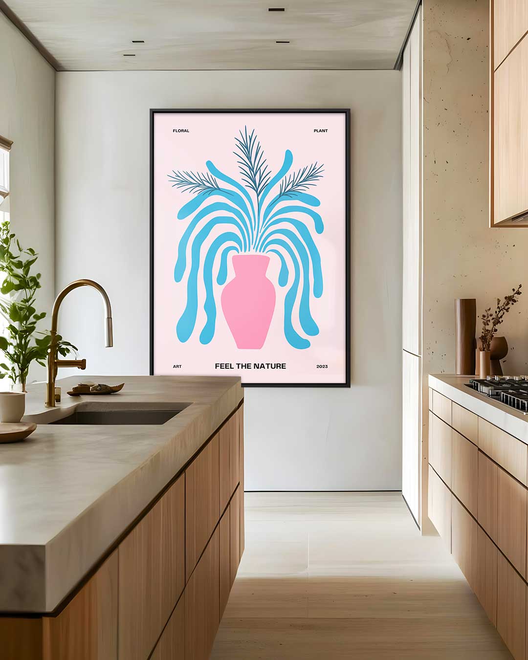 Vrolijke Vaas – modern portret kunstwerk van WallArtistic