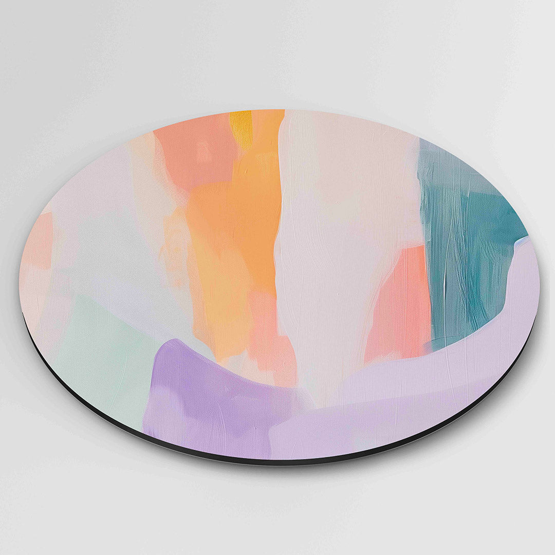 Abstracte vormen – moderne ronde wanddecoratie van WallArtistic