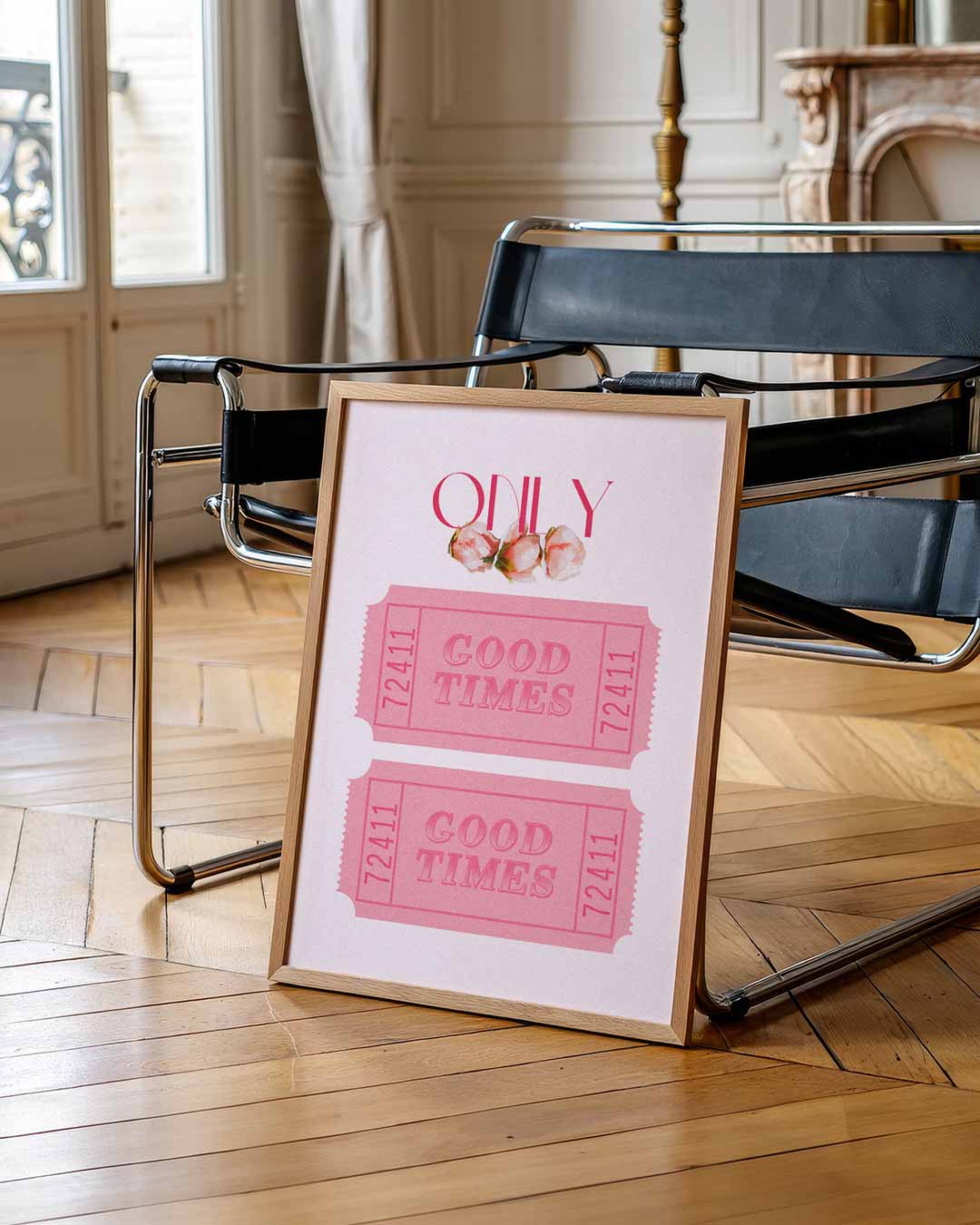 Good Times – staande muurposter met zomerse uitstraling